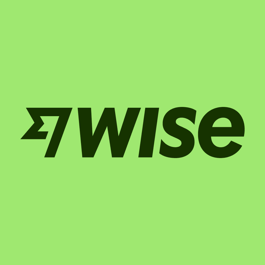 Wise logo in black letters on a light green background.